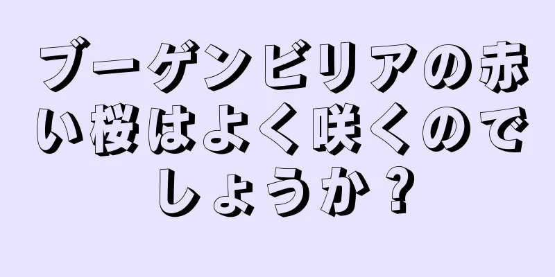 ブーゲンビリアの赤い桜はよく咲くのでしょうか？