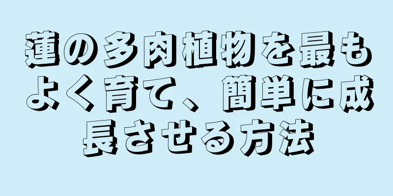 蓮の多肉植物を最もよく育て、簡単に成長させる方法