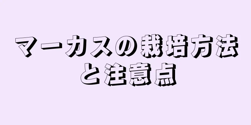 マーカスの栽培方法と注意点