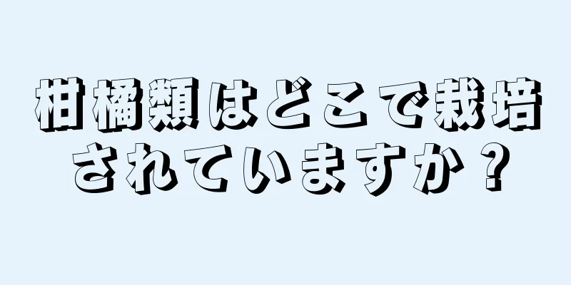 柑橘類はどこで栽培されていますか？