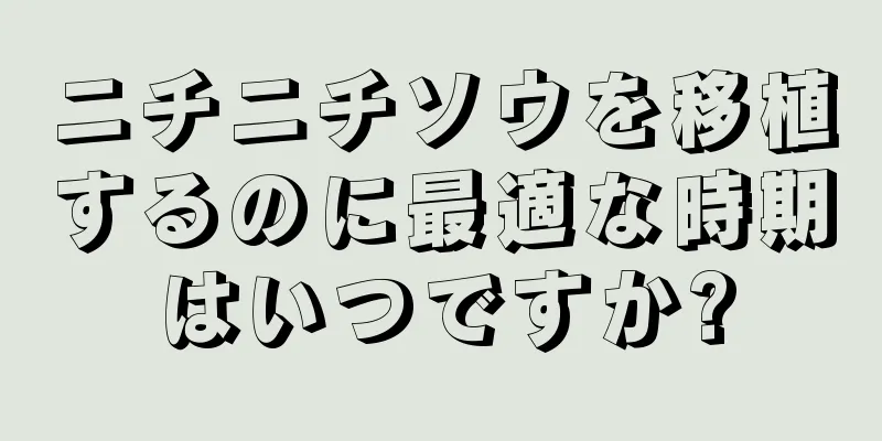 ニチニチソウを移植するのに最適な時期はいつですか?