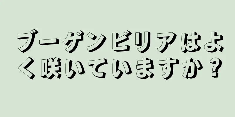 ブーゲンビリアはよく咲いていますか？