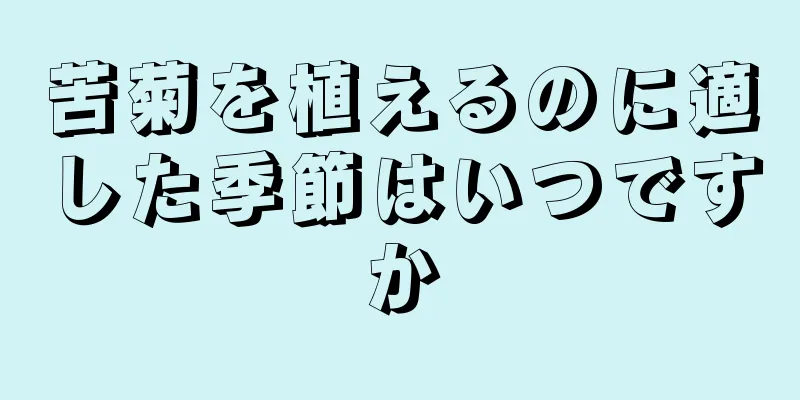 苦菊を植えるのに適した季節はいつですか