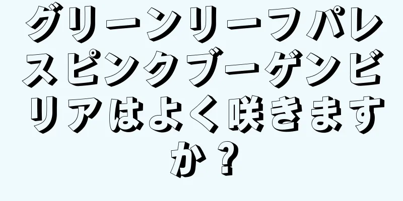 グリーンリーフパレスピンクブーゲンビリアはよく咲きますか？