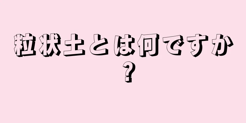 粒状土とは何ですか？
