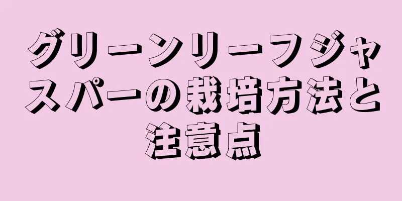 グリーンリーフジャスパーの栽培方法と注意点