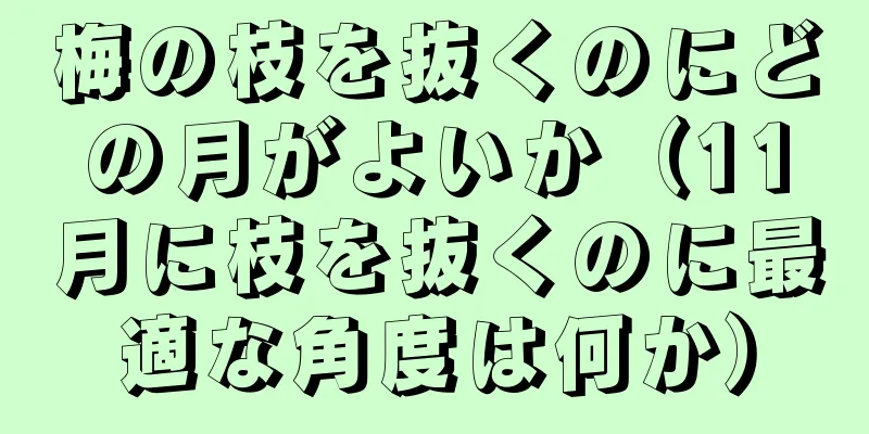 梅の枝を抜くのにどの月がよいか（11月に枝を抜くのに最適な角度は何か）