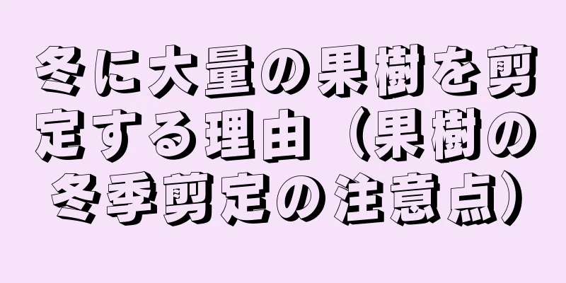 冬に大量の果樹を剪定する理由（果樹の冬季剪定の注意点）