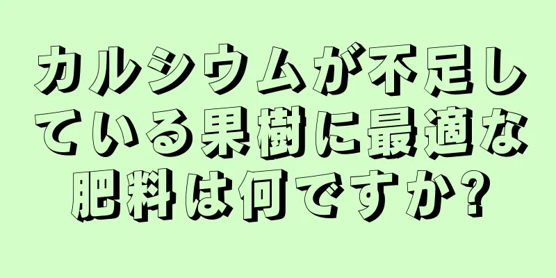 カルシウムが不足している果樹に最適な肥料は何ですか?