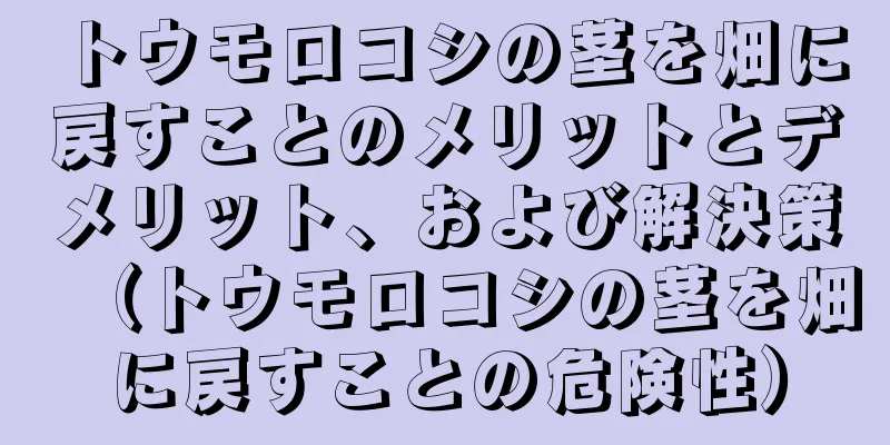 トウモロコシの茎を畑に戻すことのメリットとデメリット、および解決策（トウモロコシの茎を畑に戻すことの危険性）
