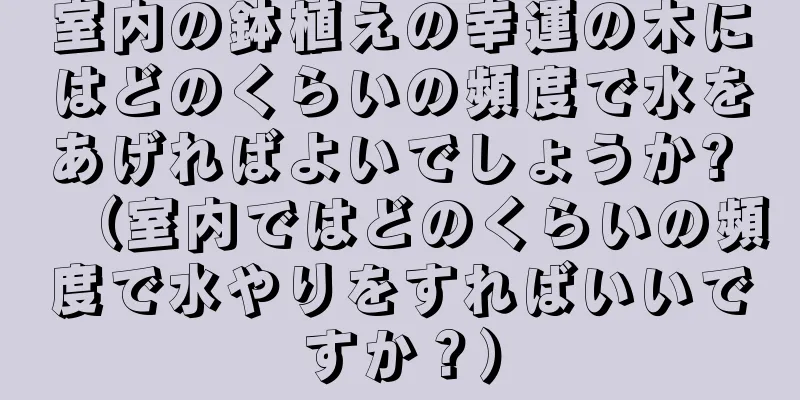 室内の鉢植えの幸運の木にはどのくらいの頻度で水をあげればよいでしょうか? （室内ではどのくらいの頻度で水やりをすればいいですか？）