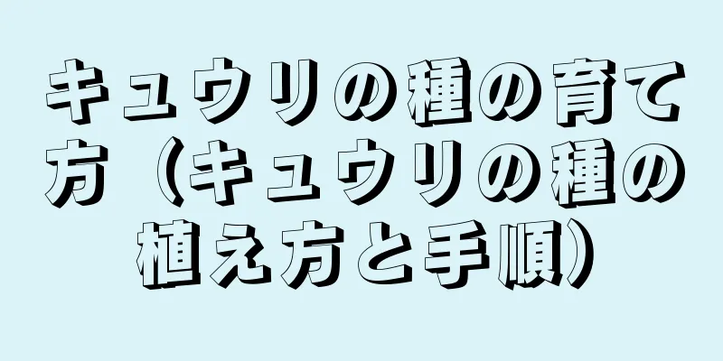 キュウリの種の育て方（キュウリの種の植え方と手順）