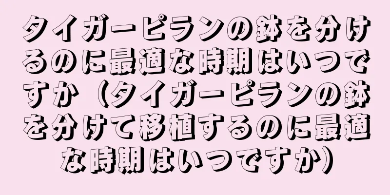 タイガーピランの鉢を分けるのに最適な時期はいつですか（タイガーピランの鉢を分けて移植するのに最適な時期はいつですか）