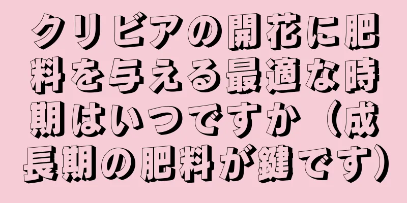 クリビアの開花に肥料を与える最適な時期はいつですか（成長期の肥料が鍵です）