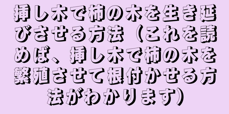 挿し木で柿の木を生き延びさせる方法（これを読めば、挿し木で柿の木を繁殖させて根付かせる方法がわかります）