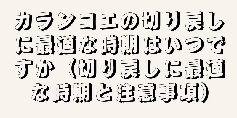 カランコエの切り戻しに最適な時期はいつですか（切り戻しに最適な時期と注意事項）