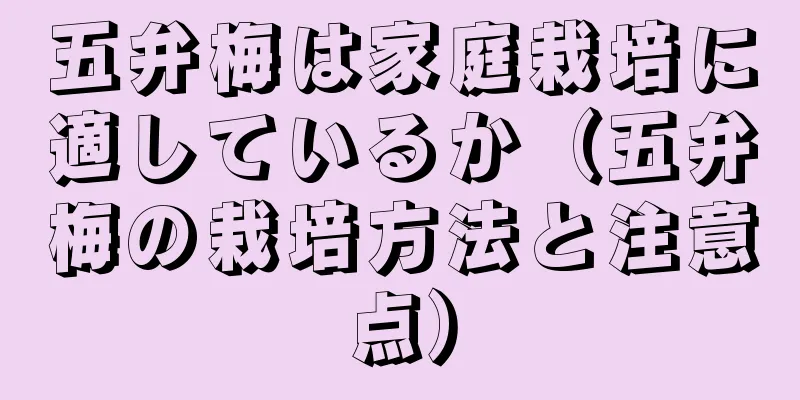 五弁梅は家庭栽培に適しているか（五弁梅の栽培方法と注意点）