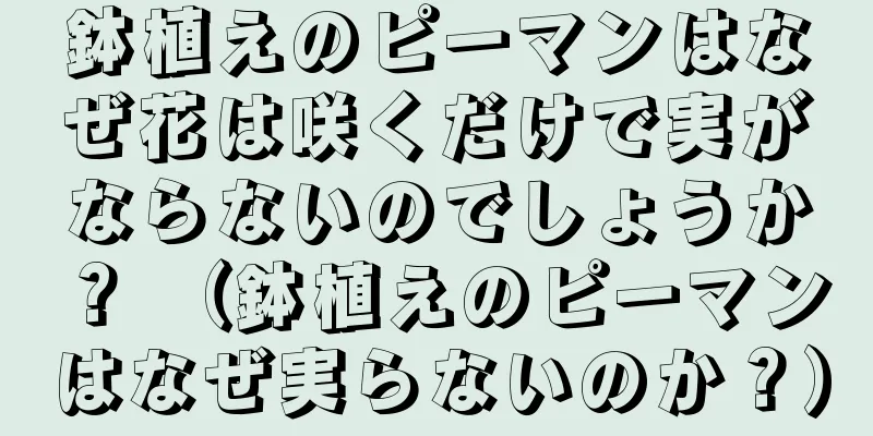 鉢植えのピーマンはなぜ花は咲くだけで実がならないのでしょうか？ （鉢植えのピーマンはなぜ実らないのか？）