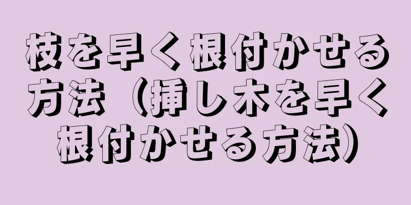 枝を早く根付かせる方法（挿し木を早く根付かせる方法）