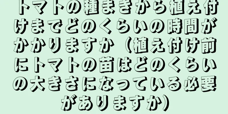 トマトの種まきから植え付けまでどのくらいの時間がかかりますか（植え付け前にトマトの苗はどのくらいの大きさになっている必要がありますか）