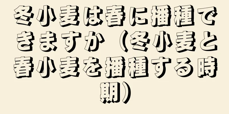 冬小麦は春に播種できますか（冬小麦と春小麦を播種する時期）