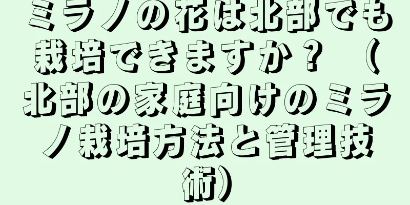 ミラノの花は北部でも栽培できますか？ （北部の家庭向けのミラノ栽培方法と管理技術）
