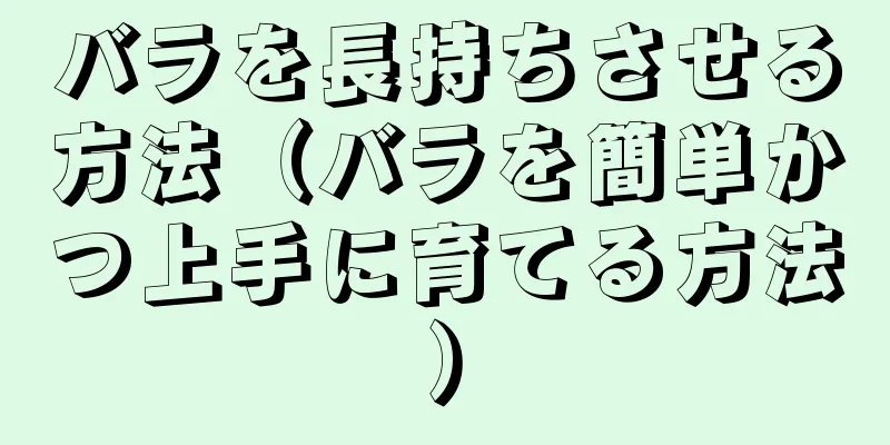 バラを長持ちさせる方法（バラを簡単かつ上手に育てる方法）