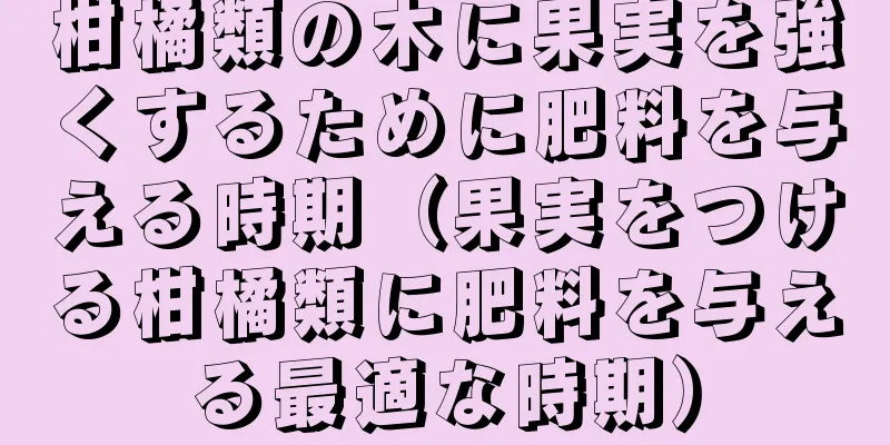 柑橘類の木に果実を強くするために肥料を与える時期（果実をつける柑橘類に肥料を与える最適な時期）