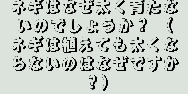 ネギはなぜ太く育たないのでしょうか？ （ネギは植えても太くならないのはなぜですか？）