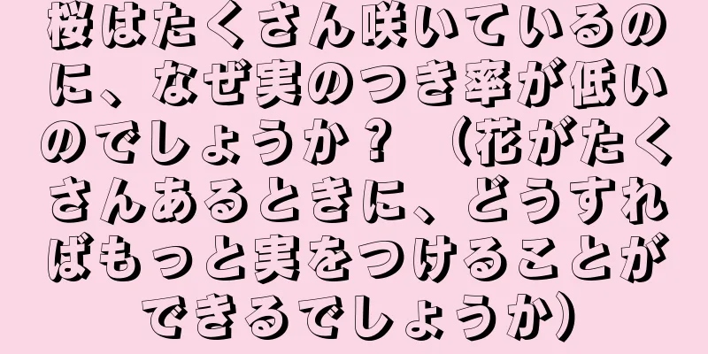 桜はたくさん咲いているのに、なぜ実のつき率が低いのでしょうか？ （花がたくさんあるときに、どうすればもっと実をつけることができるでしょうか）