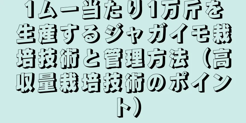 1ムー当たり1万斤を生産するジャガイモ栽培技術と管理方法（高収量栽培技術のポイント）