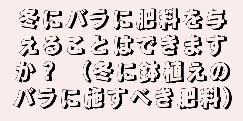 冬にバラに肥料を与えることはできますか？ （冬に鉢植えのバラに施すべき肥料）