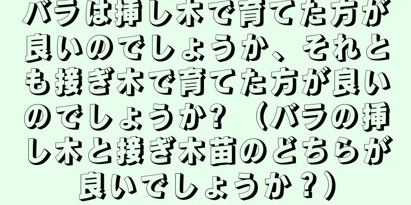 バラは挿し木で育てた方が良いのでしょうか、それとも接ぎ木で育てた方が良いのでしょうか? （バラの挿し木と接ぎ木苗のどちらが良いでしょうか？）