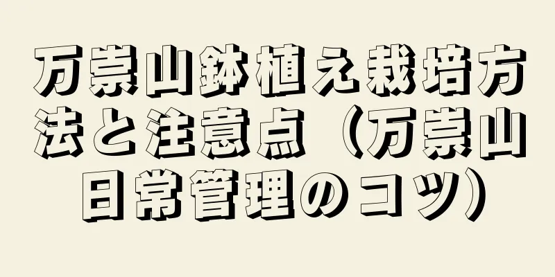 万崇山鉢植え栽培方法と注意点（万崇山日常管理のコツ）