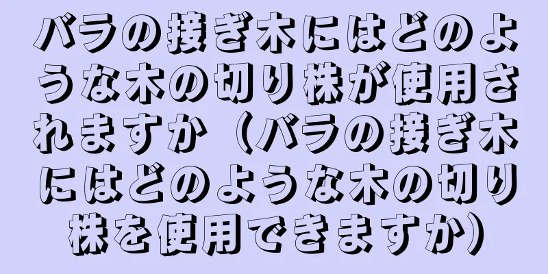 バラの接ぎ木にはどのような木の切り株が使用されますか（バラの接ぎ木にはどのような木の切り株を使用できますか）