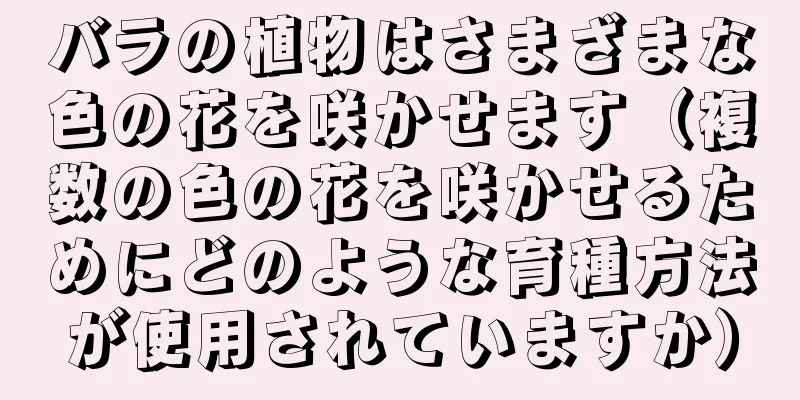 バラの植物はさまざまな色の花を咲かせます（複数の色の花を咲かせるためにどのような育種方法が使用されていますか）