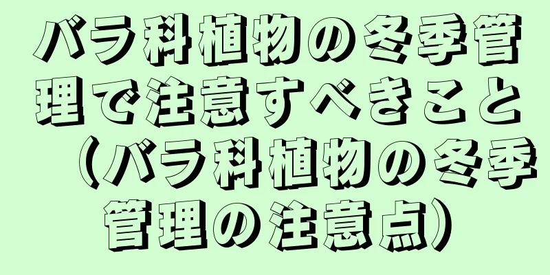 バラ科植物の冬季管理で注意すべきこと（バラ科植物の冬季管理の注意点）