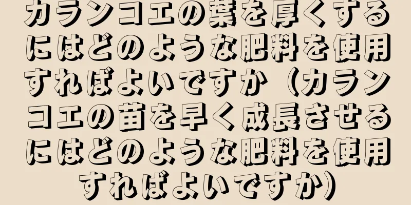 カランコエの葉を厚くするにはどのような肥料を使用すればよいですか（カランコエの苗を早く成長させるにはどのような肥料を使用すればよいですか）