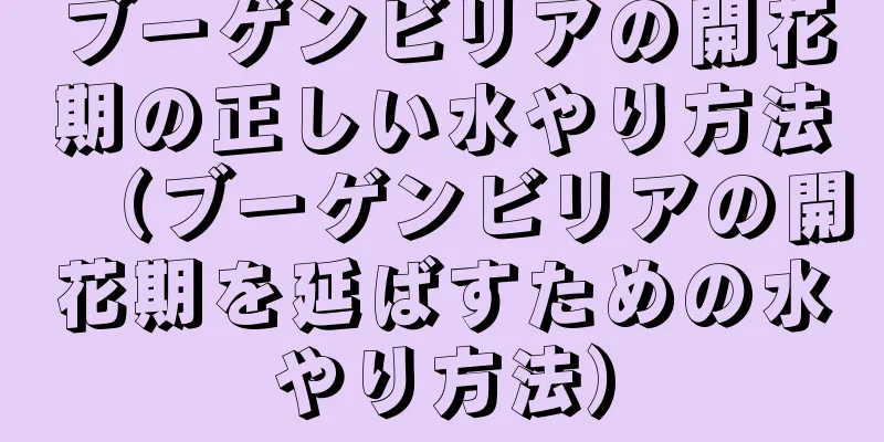 ブーゲンビリアの開花期の正しい水やり方法（ブーゲンビリアの開花期を延ばすための水やり方法）
