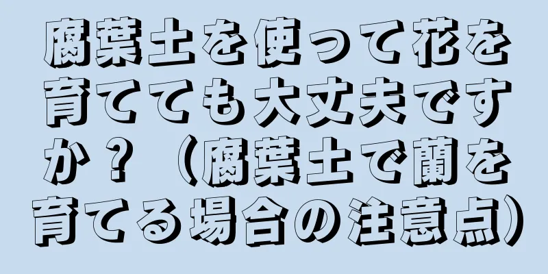 腐葉土を使って花を育てても大丈夫ですか？（腐葉土で蘭を育てる場合の注意点）