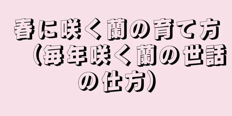 春に咲く蘭の育て方（毎年咲く蘭の世話の仕方）