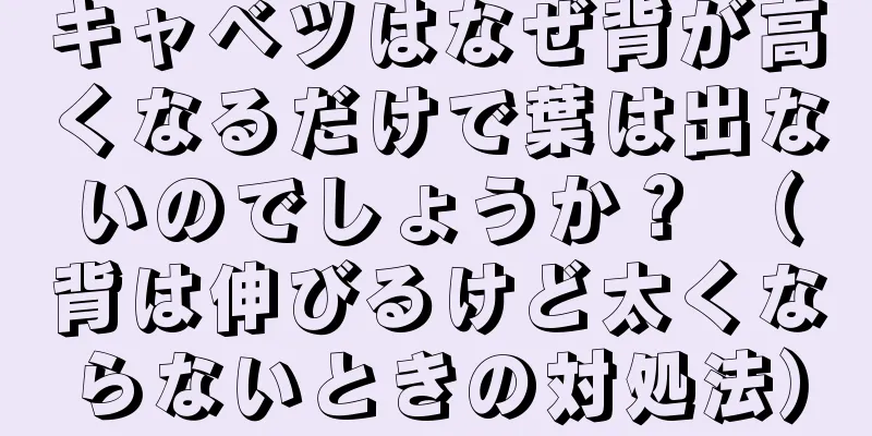 キャベツはなぜ背が高くなるだけで葉は出ないのでしょうか？ （背は伸びるけど太くならないときの対処法）