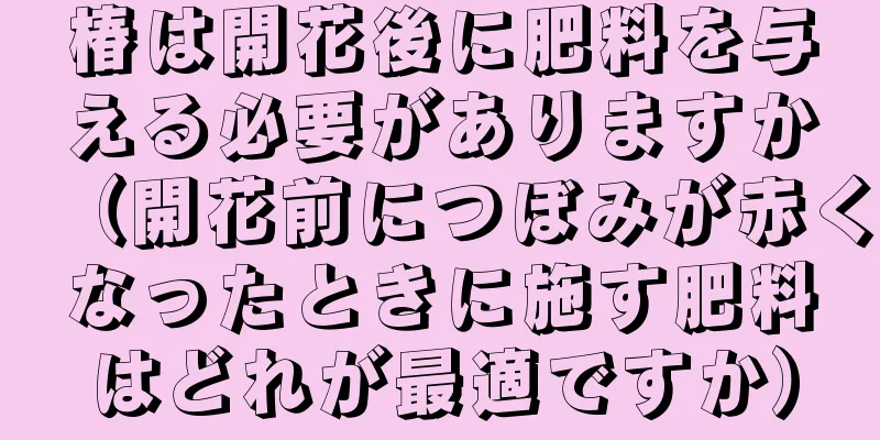 椿は開花後に肥料を与える必要がありますか（開花前につぼみが赤くなったときに施す肥料はどれが最適ですか）