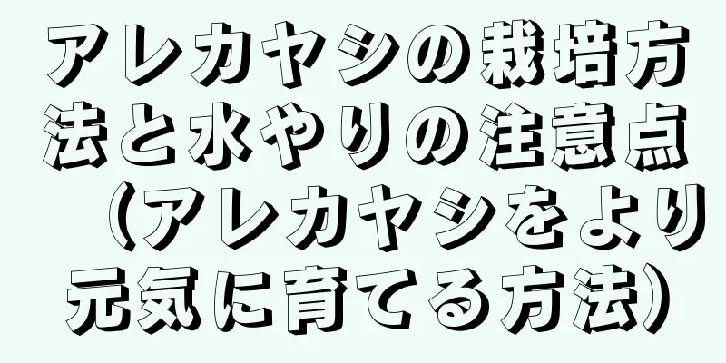 アレカヤシの栽培方法と水やりの注意点（アレカヤシをより元気に育てる方法）