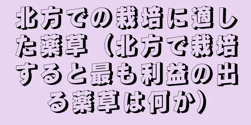 北方での栽培に適した薬草（北方で栽培すると最も利益の出る薬草は何か）