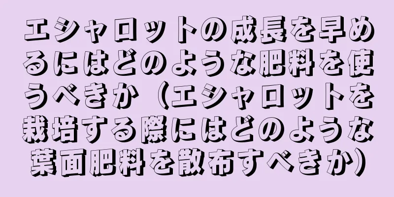 エシャロットの成長を早めるにはどのような肥料を使うべきか（エシャロットを栽培する際にはどのような葉面肥料を散布すべきか）