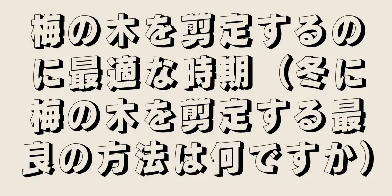 梅の木を剪定するのに最適な時期（冬に梅の木を剪定する最良の方法は何ですか）