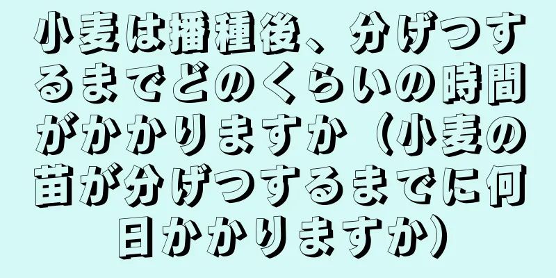 小麦は播種後、分げつするまでどのくらいの時間がかかりますか（小麦の苗が分げつするまでに何日かかりますか）