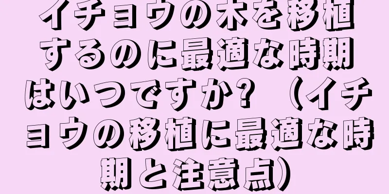 イチョウの木を移植するのに最適な時期はいつですか? （イチョウの移植に最適な時期と注意点）