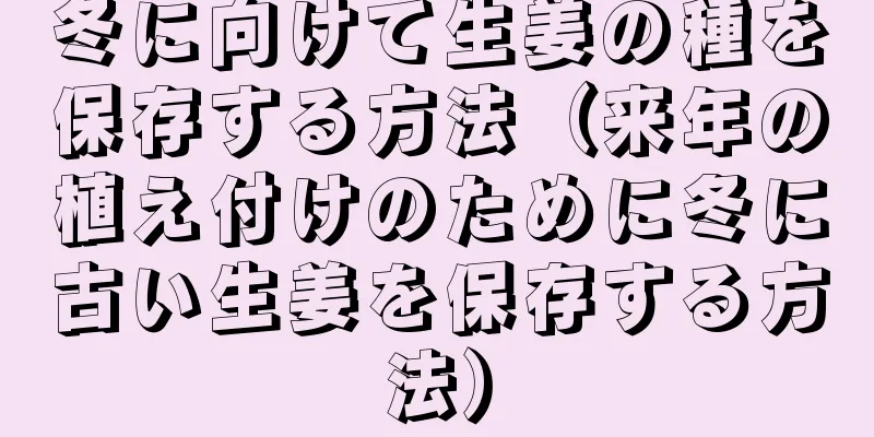 冬に向けて生姜の種を保存する方法（来年の植え付けのために冬に古い生姜を保存する方法）